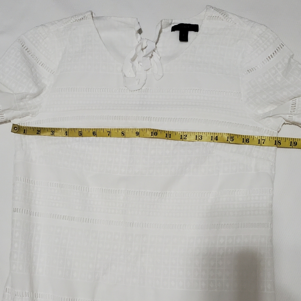 J. Crew White Eyelet Cotton Shift Dress Size 2 - Picture 9 of 12
